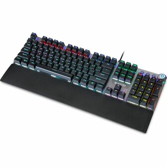 Toetsenbord Ibox AURORA K-3 Zwart/Zilverkleurig Zilverkleurig QWERTY 7