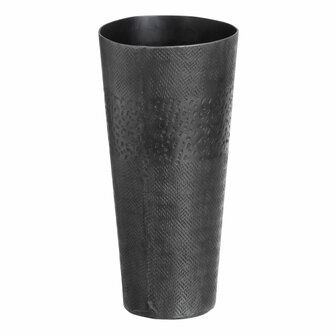 Vaas Grijs Metaal 15 x 15 x 31 cm 1