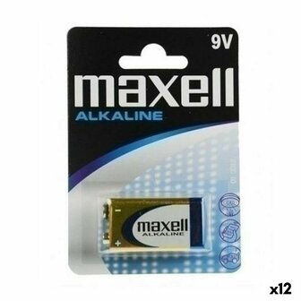 Alkalinebatterij Maxell 9 V 6LR61 (12 Stuks) 1