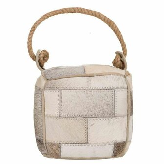 Deurstopper Alexandra House Living Leer 20 x 20 x 20 cm Wit 3