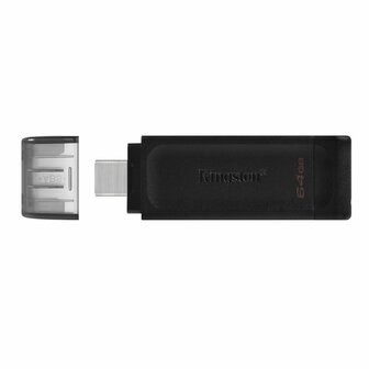 USB stick Kingston 70 Zwart 64 GB (1 Stuks) 1