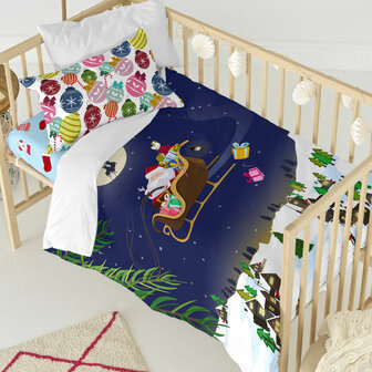 Dekbedovertrek set HappyFriday XMAS Multicolour Wieg voor baby&amp;apos;s 2 Onderdelen 2