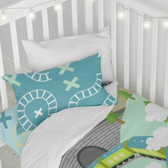 Dekbedovertrek set HappyFriday Happynois Train Multicolour Wieg voor baby&amp;apos;s 2 Onderdelen 4