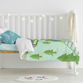 Dekbedovertrek set HappyFriday Happynois Train Multicolour Wieg voor baby&amp;apos;s 2 Onderdelen 5