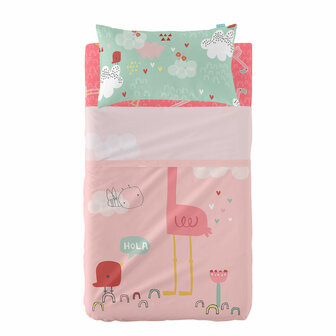 Beddengoedset HappyFriday Moshi Moshi Hola Multicolour Wieg voor baby&amp;apos;s 2 Onderdelen 1