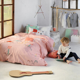 Dekbedovertrek set HappyFriday Moshi Moshi Hola Multicolour Bed van 80/90 2 Onderdelen 2