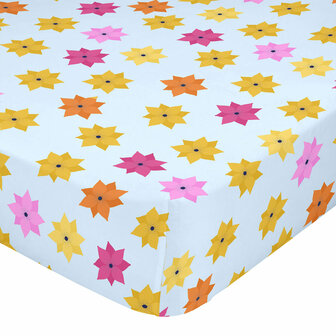 Onderlaken HappyFriday MR FOX Blauw Multicolour 60 x 120 x 14 cm Blommor 1