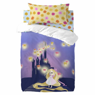 Onderlaken HappyFriday MR FOX Blauw Multicolour 60 x 120 x 14 cm Blommor 2