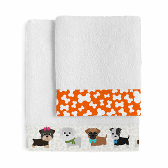 Handdoekenset HappyFriday Mr Fox Dogs Multicolour 2 Onderdelen 1