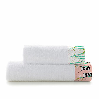 Handdoekenset HappyFriday Moshi Moshi Panda Garden Roze 2 Onderdelen 3