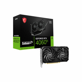 Videokaart MSI GEFORCE RTX 4060 TI VENTUS 2X BLACK 8G OC Geforce RTX 4060 Ti 8 GB GDDR6 2
