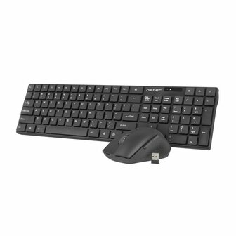 Toetsenbord en muis Natec Stingray Zwart QWERTY Qwerty US 1