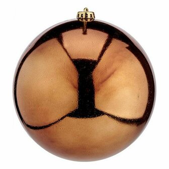 Kerstbal &Oslash; 20 cm Bruin Plastic 1