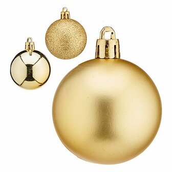 Kerstbal &Oslash; 5 cm Gouden Plastic 5 x 6 x 5 cm 1