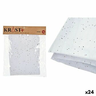 Accessoires voor Kerstavond Tapijt Wit 50 x 0,01 x 50 cm (24 Stuks) 1