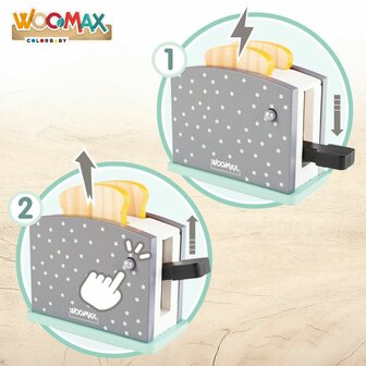 Speelgoed broodrooster Woomax 8 Onderdelen 19,5 x 12,5 x 8 cm (4 Stuks) 4