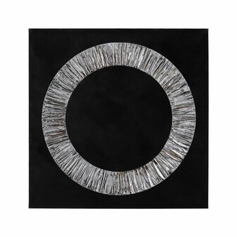 Schilderij Zwart Grijs Abstract 100 x 3 x 100 cm 1