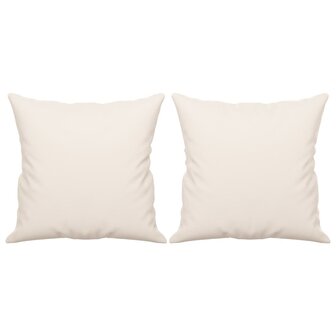 Sierkussens 2 st 40x40 cm microvezelstof beige 2