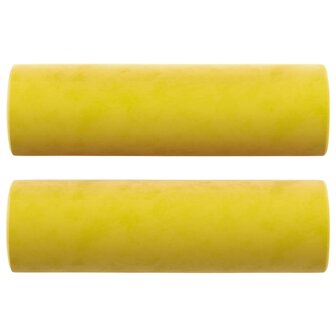 Sierkussens 2 st 15x50 cm fluweel geel 2