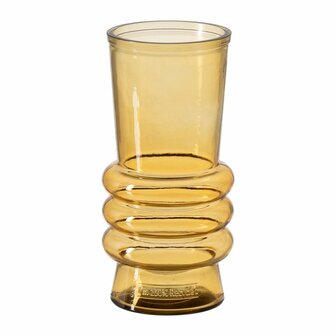 Vaas Geel Gerecycled glas 13 x 13 x 25 cm 1