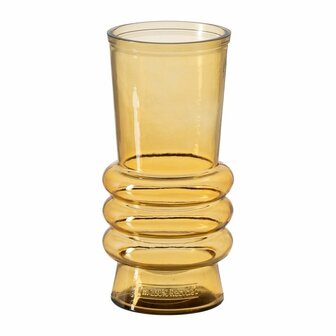 Vaas Geel Gerecycled glas 13 x 13 x 25 cm 2