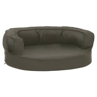 Hondenbed ergonomisch linnen-look 60x42 cm donkergrijs 2