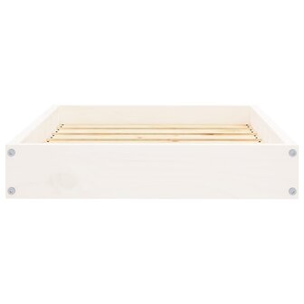 Hondenmand 61,5x49x9 cm massief grenenhout wit 4