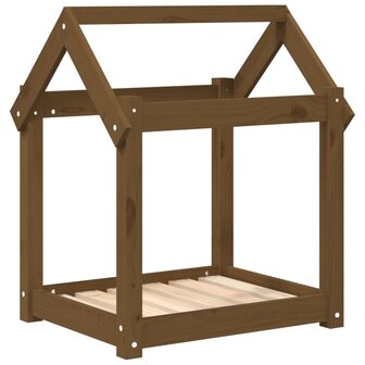 Hondenmand 61x50x70 cm massief grenenhout honingbruin 2
