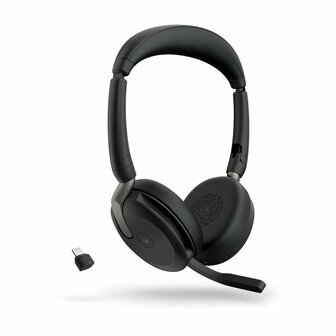Headset met Bluetooth en microfoon Jabra Evolve2 65 Flex Zwart 3