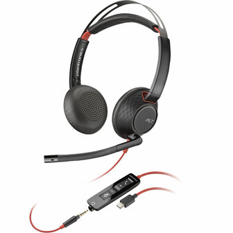 Hoofdtelefoon met microfoon Poly Blackwire 5220 1