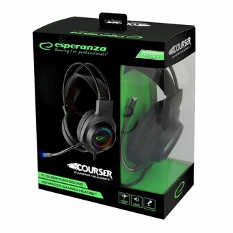 Hoofdtelefoon met microfoon Esperanza EGH7100 Zwart 2