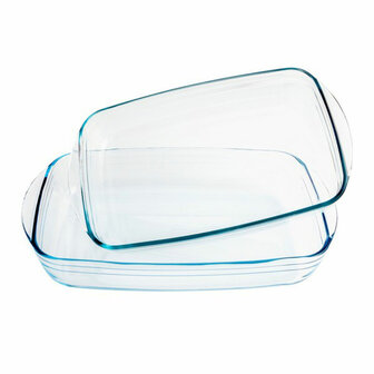 Set met ovenschalen &Ocirc; Cuisine 334SA05 Transparant Glas (2 pcs) 2