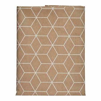 Tafelkleed Dun canvas Abstract Beige (140 x 180 cm) 1