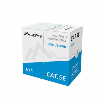 Stevige UTP-netwerkkabel Cat5e Lanberg LCU5-11CC-0305-S Spoel 305 m 1