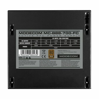 Voedingsbron Modecom ZAS-MC-B88-700-ATX-FC-BULK ATX 700 W 80 Plus Bronze 3
