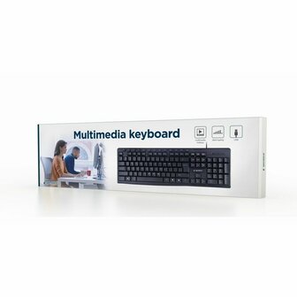 Toetsenbord GEMBIRD KB-UM-107 Qwerty US Zwart 1