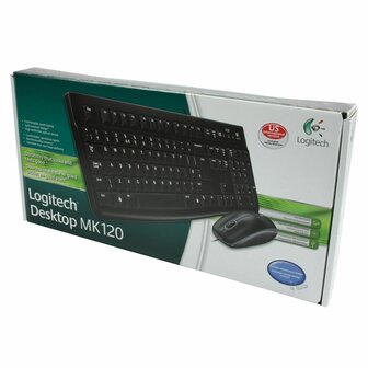 Toetsenbord Logitech LGT-MK120-US Zwart Nederlands QWERTY 2