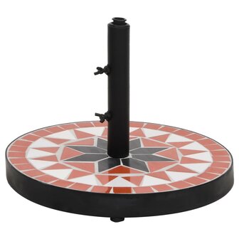 Parasolvoet rond 12 kg terracotta wit 1