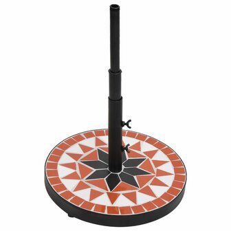 Parasolvoet rond 12 kg terracotta wit 3