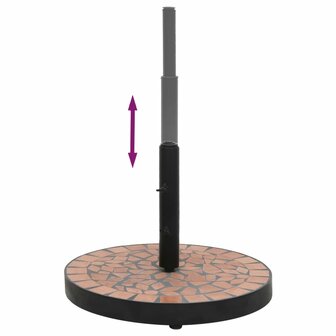 Parasolvoet rond 12 kg terracottakleurig 4