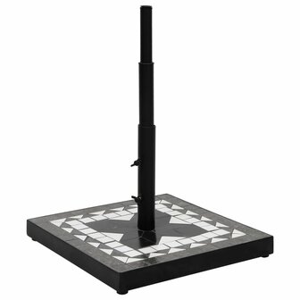 Parasolvoet vierkant 12 kg zwart en wit 2