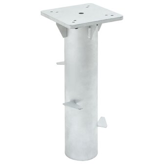 Parasolvoet voor in de grond 16x16x39,5 cm staal zilverkleurig 1