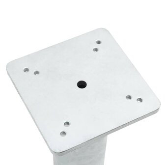 Parasolvoet voor in de grond 16x16x39,5 cm staal zilverkleurig 5