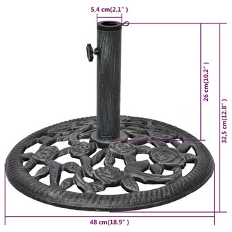 Parasolvoet 12 kg 48 cm gietijzer  6