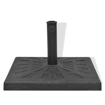 Parasolvoet vierkant 19 kg hars zwart 3