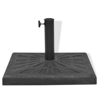 Parasolvoet vierkant 19 kg hars zwart 5