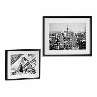 Schilderij 8430852949516 Appartementencomplex 43 x 3 x 53 cm Zwart Hout 1