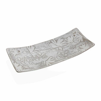 Tafeldecoratie Versa Wit Blommor 16 x 4,5 x 38,5 cm 2