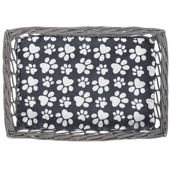 Kattenbed/huis/krabpaal met kussen vierkant wilgen 4