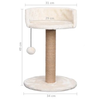 Kattenboom met mandje 49 cm zeegras 8